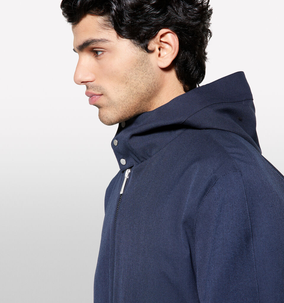 Hooded windbreaker jacket - men's jackets and coats - Dark Blue | Sisley image number 5